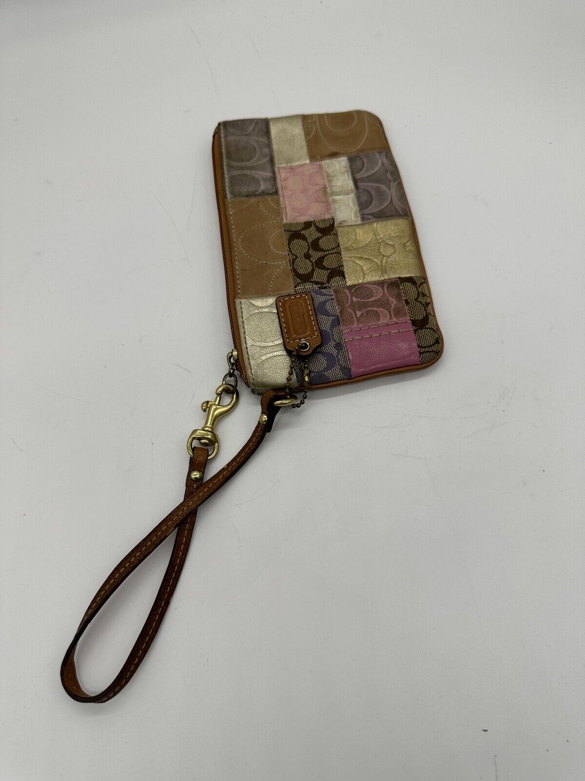 Coach Patchwork Leather And Fabric Wristlet - image 3