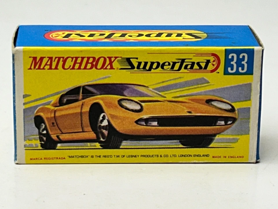 Matchbox Superfast No. 33 Lamborghini Miura With Original Box, Nice - Image 3 of 4