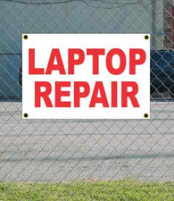 2x3 LAPTOP REPAIR Red & White Banner Sign NEW Discount Size & Price FREE SHIP