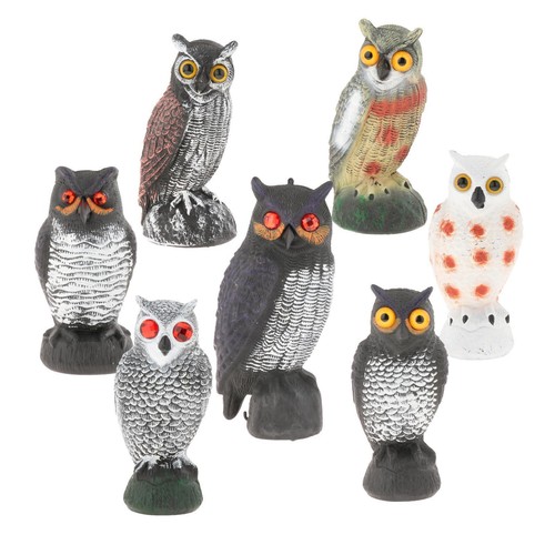 Épouvantail Hibou Effaroucheur Oiseaux – Pendentif Réaliste Avec Clochette, Jardin, Terrasse, Verger
