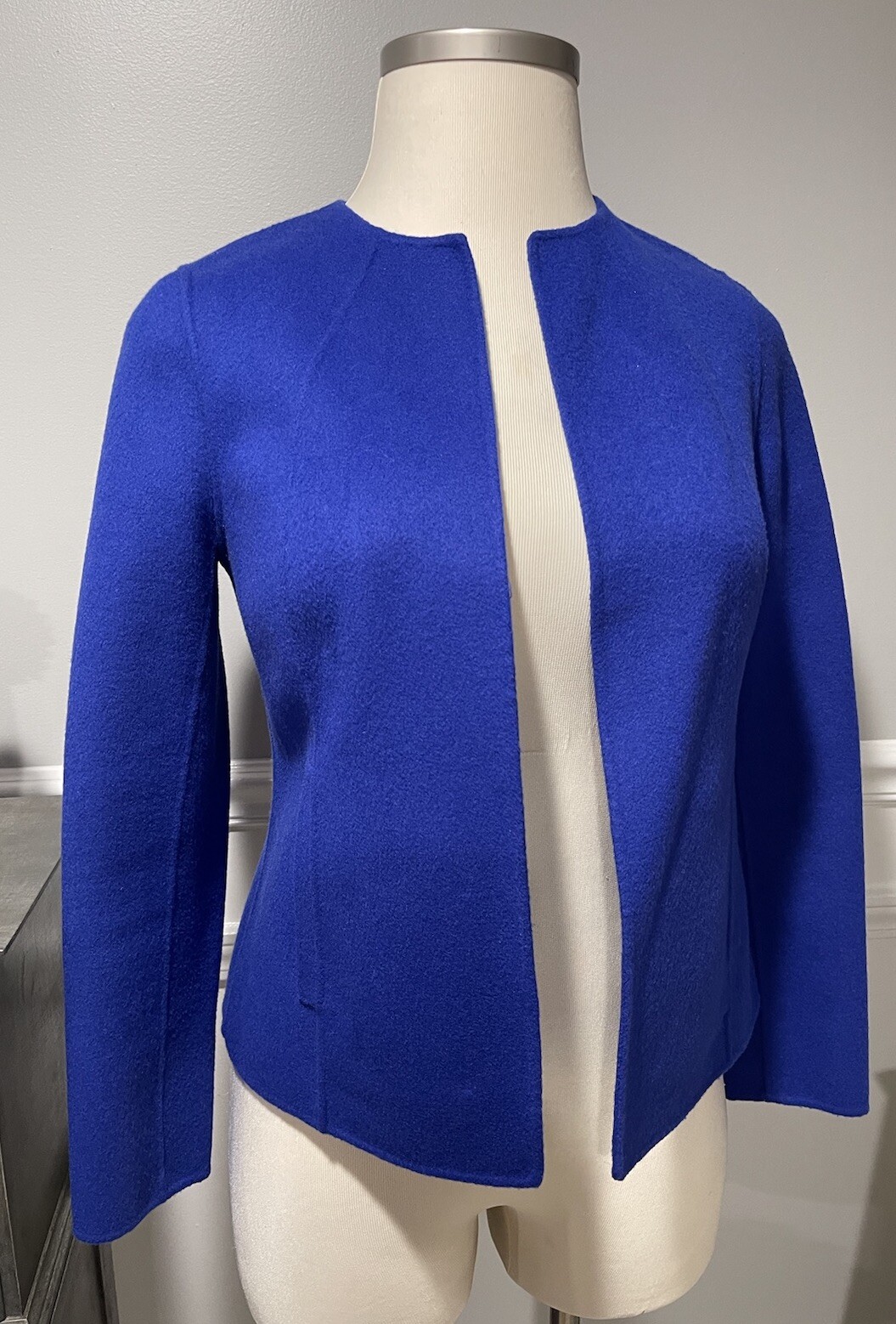 Talbots Blue Wool Open Style Jacket Lightweight C… - image 1