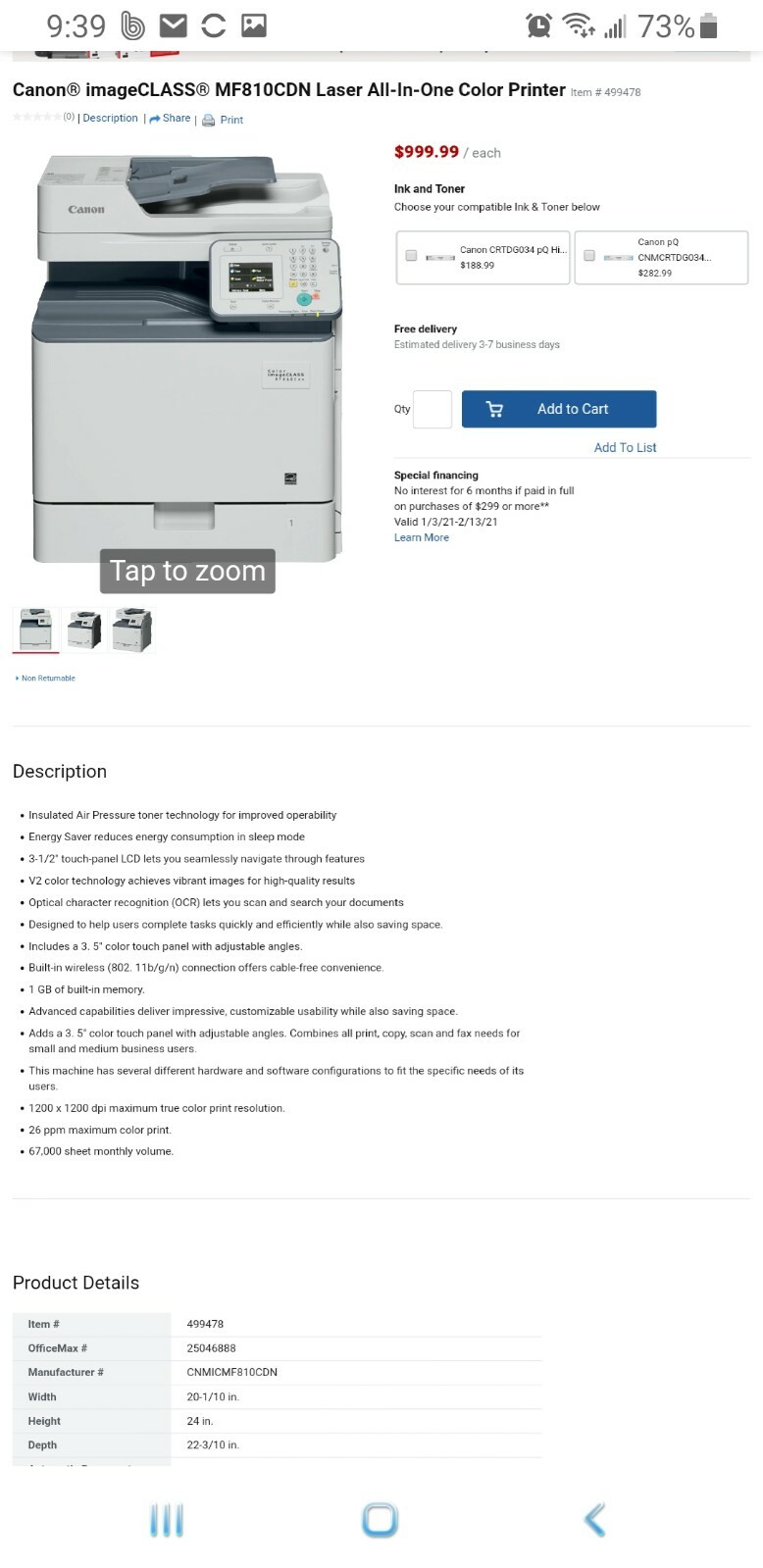 canon imageclass mf810cdn