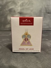 Hallmark 2024 Keepsake Miniature Ornament Stained Glass Effect Angel Of Love