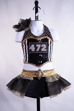 Sassy jazz dance costume custom made with Swarovski rhinestones Medium child