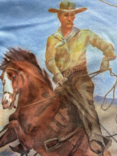 Camiseta vaquera vintage Levi's azul todo el oeste años 70 blanca pestaña occidental - Imagen 5 de 20