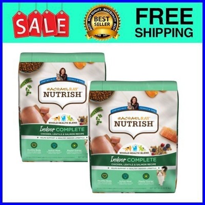 Nutrish Indoor Complete Chicken, Lentils Salmon Recipe Dry Cat Food x 2 pack