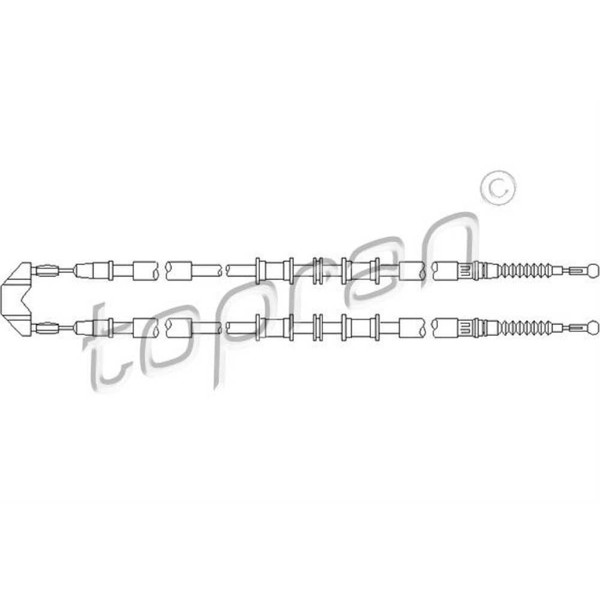 Topran Handbremsseil Bremsseil Mitte Passend FüR Opel Zafira A F75_ T98-image