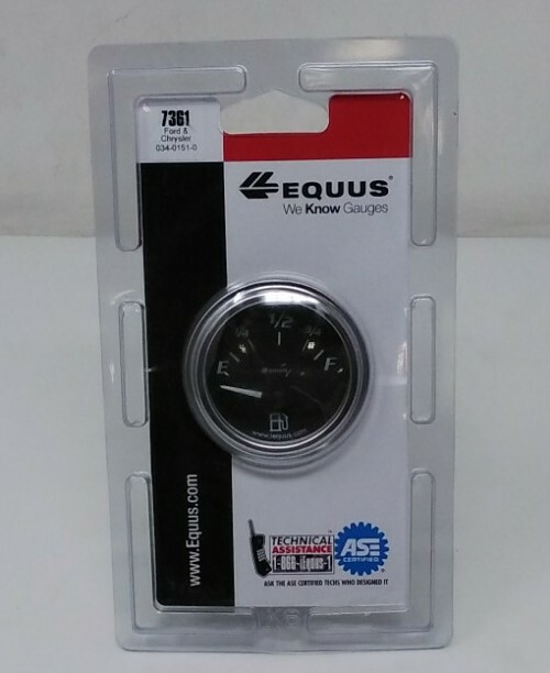 7361 Equus Gauge Fuel Level 2" E F 90 Degree Sweep ELEC Chrome 7000 for