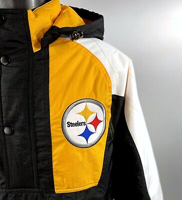 PITTSBURGH STEELERS Starter Hooded Half Zip Pullover Jacket PITTSBURGH STEELERS Starter Hooded Half Zip Pullover Jacket
