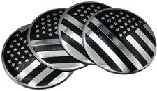 4x American Flag Wheel Center Hub Cap Sticker Decal  56mm 2.20"  DOME SHAPE