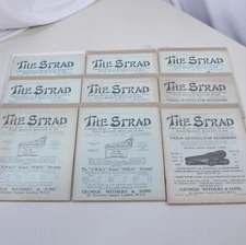 Strad Magazines For Stringed Instruments May 1929 - Jan 1930 Lot of 10 UK Press