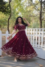Designer Anarkali Gown Indian Wedding Dress georgette Gown Pakistani Gown