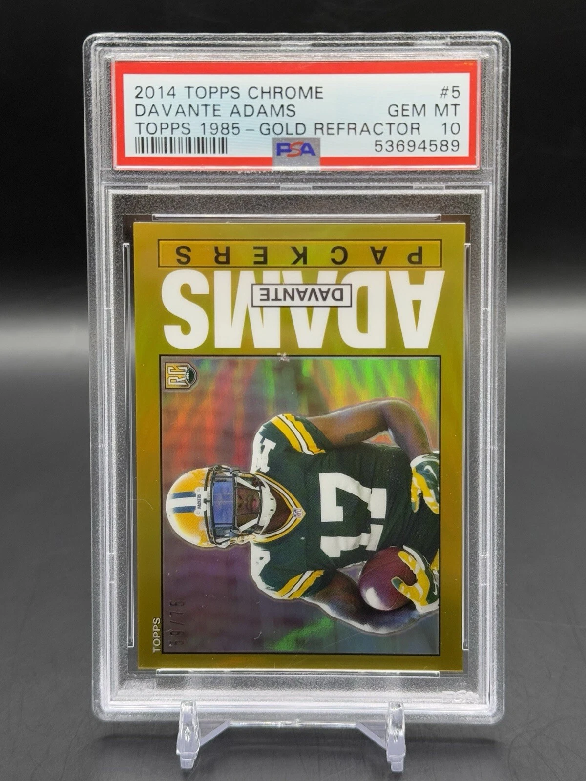 Davante Adams Topps Chrome Topps 1985 #5 Gold Refractor