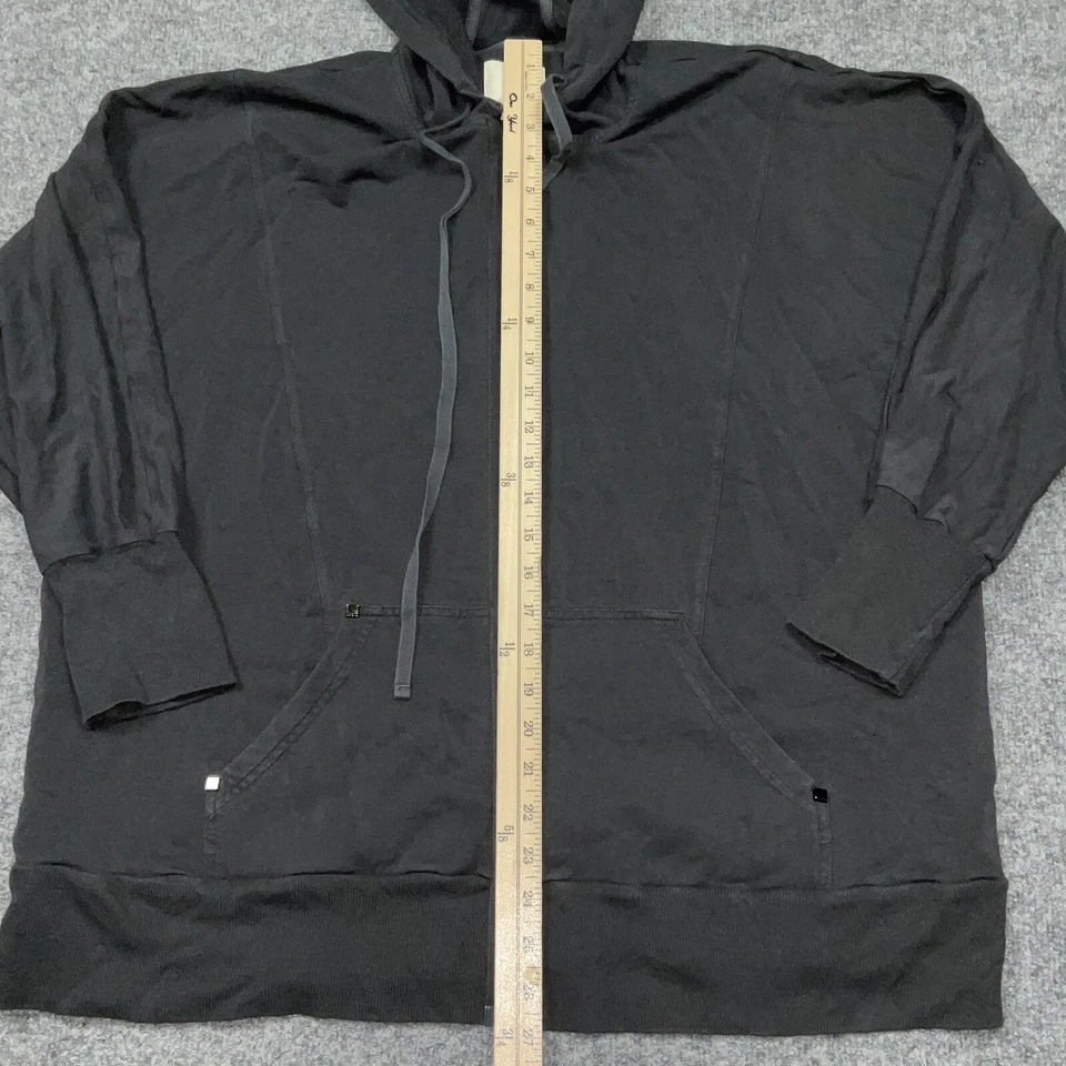 Chaqueta Sejour Mujer Talla 2X Negra Manga Larga Sudadera con Capucha Bolsillos Cremallera Completa Foto 3 de 4