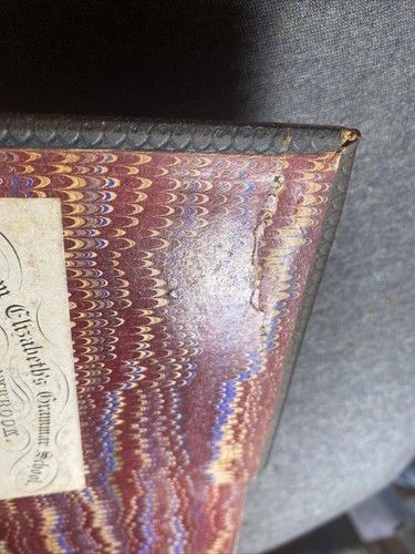 Rare Queen Elizabeth’s Grammar School Antique Gold Guild Leather Bound Book 1800 - Picture 23 of 23