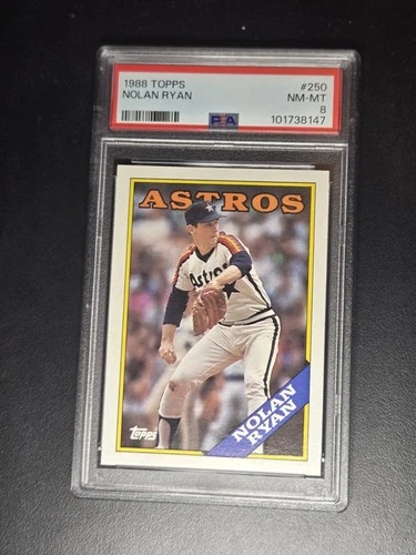 1988 Topps - NOLAN RYAN #250 - PSA 8!! NICE CARD!!!!