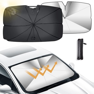 Car Windshield Sun Shade Umbrella Auto Sonnenschutz Frontscheibe Faltbarer Wi...