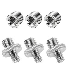 6 Pcs Camera Tripod Adapter Set 1/4 to 3/8 Inch with Mount Screws