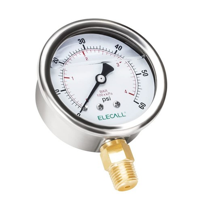 #ad Elecall 60psi Silicone Oil Filled Pressure Gauge for Water Oil Air Pressure T... $22.61