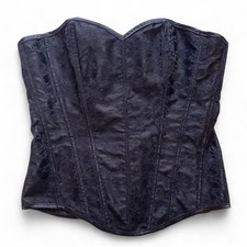 Vintage 90s Intimate Attitudes Black Lace Corset Bustier Size 40