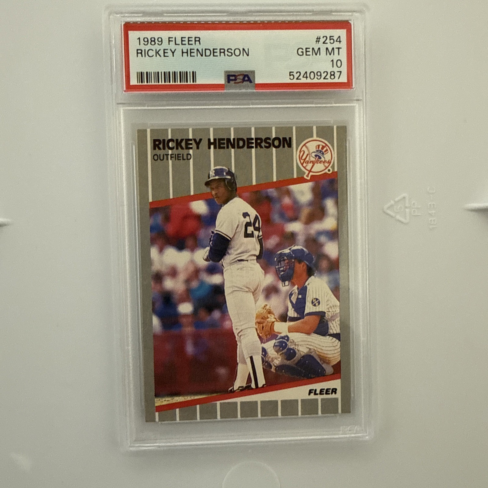1989 Fleer - Rickey Henderson #254 PSA 10!! HOF!! NY Yankees 👀🔥