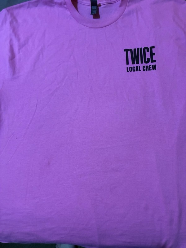 TWICE  This is For World Tour 2026  Local Crew T-Shirt  Heavy Cotton (PINK, XL)