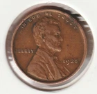 Rare 101 Year Old 1925 US Lincoln Wheat Penny Cent Collectible Collection Coin