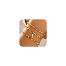 Initial Bracelets for Girls - Gold Bracelets for Women Letter L Initial Bracelet