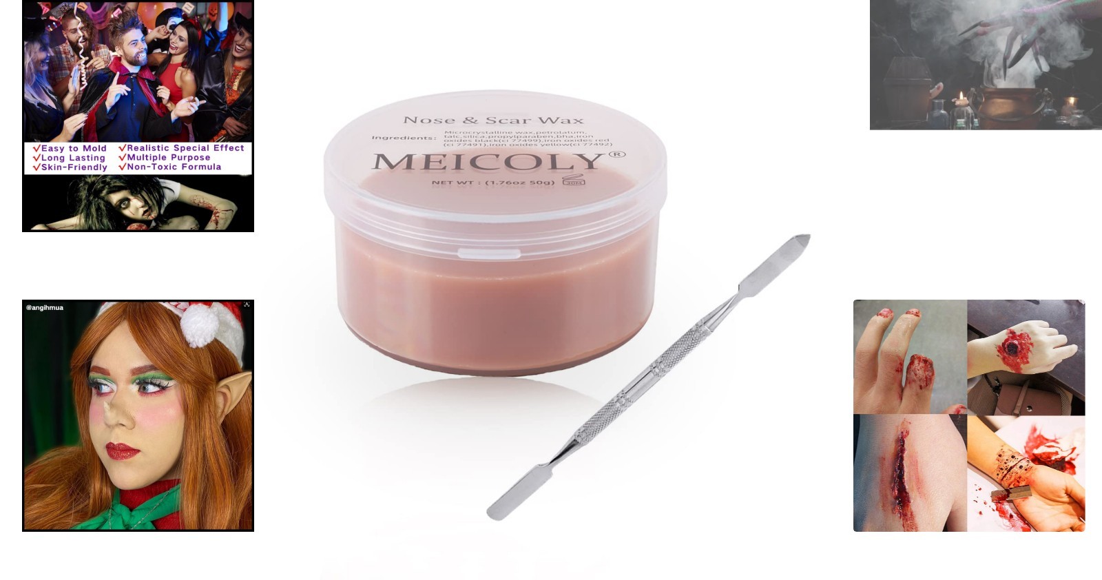 Scar Wax Kit with Spatula - Realistic SFX Makeup for Halloween & Cosplay