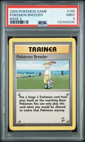 2000 Pokemon Base 2 # 105 Pokemon Breeder PSA 9 Card MINT Trusted Seller!