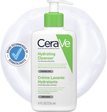 Cerave Hydrating Cleanser for Normal to Dry Skin 236 Ml with Hyaluronic Acid and