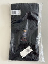 Polo Ralph Lauren Men's Cable Knit Bear Scarf Black