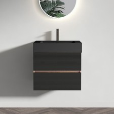 24" 30" Wall Mounted Bathroom Vanity with Sink,2 Drawers,Floating Vanity Cabinet