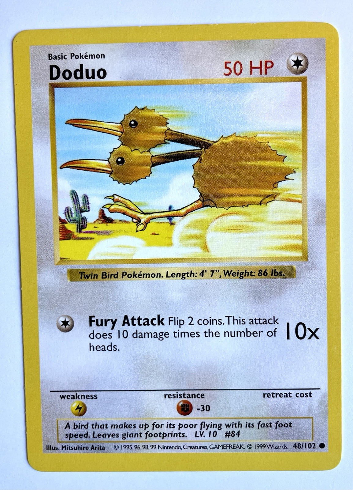 Pokémon Card 1999 Base Set Doduo Shadowless  48/102 NM-M