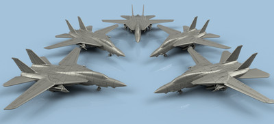 L'Arsenal Models 1/350 F-14A TOMCAT with UNFOLDED WINGS (5) 3D Printed Set