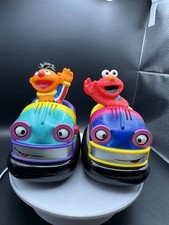 Sesame Street Elmo  Ernie Bump N Go Bumper Cars Battery Operated lot of 2