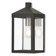 Livex Lighting 20582 Black Nyack Single Light 13"H Outdoor Wall Sconce