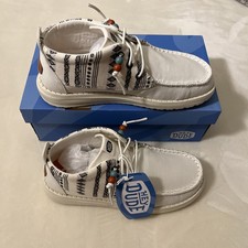 Women s Size 7 Hey Dude Wendy Mid Boho Mix Baja Cream 40751-1MW NIB