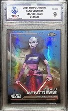 Topps Star Wars Chrome 2024 Asajj Ventress Blue /150 MGC 9 not PSA 