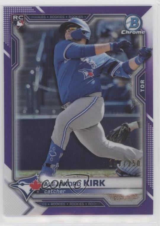 2021 Bowman Chrome Purple Refractor 197/250 Alejandro Kirk #49 y8h