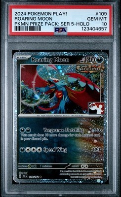 PSA 10 ROARING MOON 109 COSMOS HOLO - POP: 28 - POKEMON PLAY