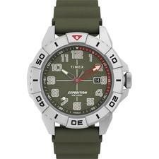 Timex Men's Watch Expedition North Ridge Green Dial Silicone Strap TW2V40700JR