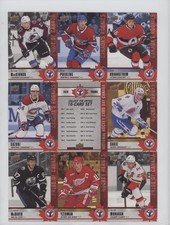 2020 National Hockey Card Day Nathan MacKinnon Ryan Poehling Erik Brannstrom 0c3