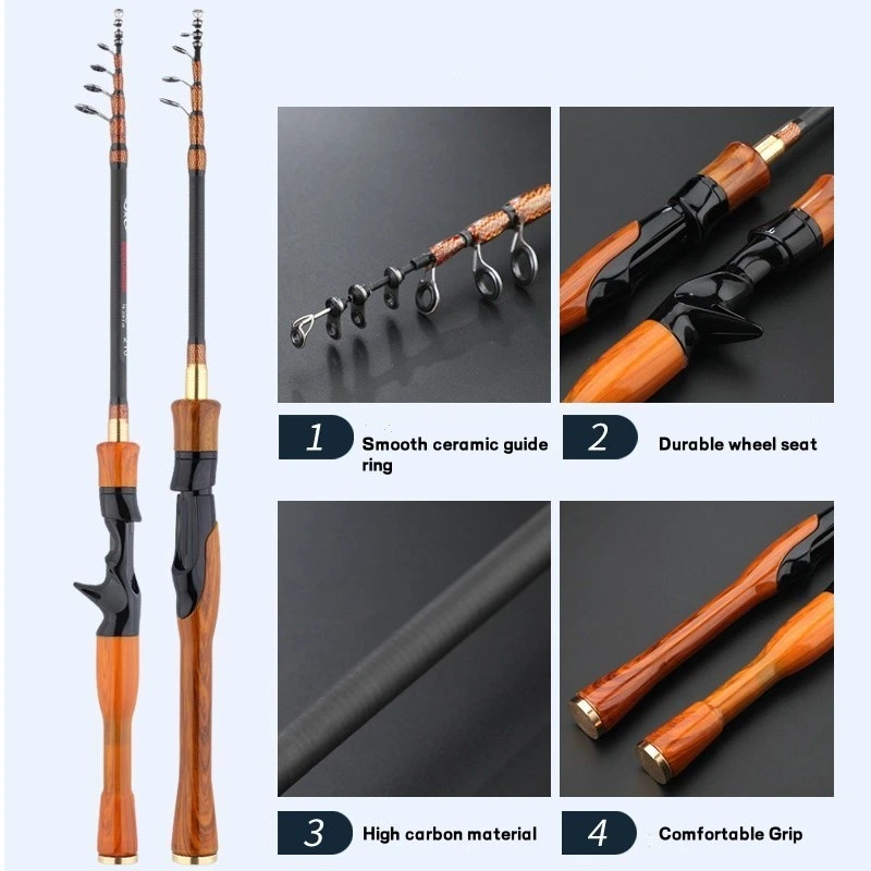 Telescopic Fishing Rods Carbon Fiber Ultra-Light Fast Rod Casting Spinning Pole
Opens in a new windo