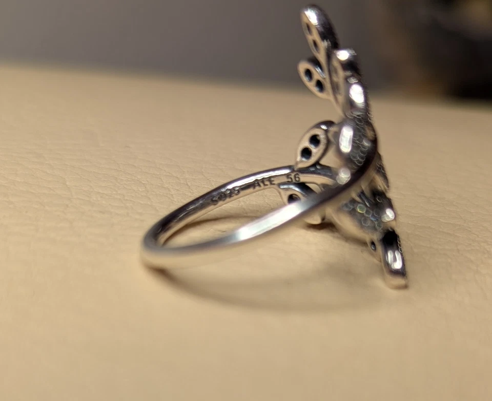 Pandora Ring 56 „funkelnde Blätter“/„sparkling Leaves“ • Original • 190921CZ - Bild 4 von 4