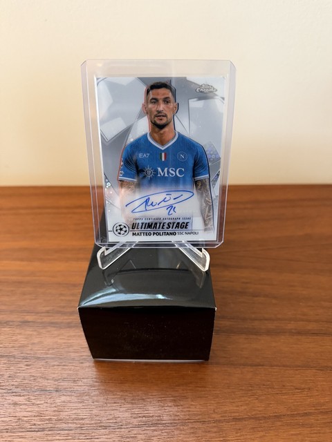 Matteo Politano 2025-26 Topps UEFA Club Competitions Ultimate Stage Chrome Auto