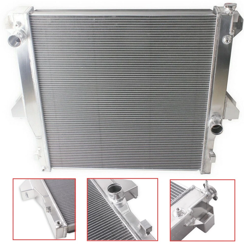 4 Row Radiator Aluminum For 2003-2010 Dodge Ram 2500 3500 5.9L 6.7L L6 Diesel - Image 2 of 4