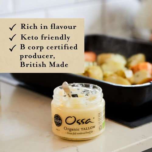 Ossa Organic Tallow 100% Pure Traditional Beef Fat British Grass Fed (Pack of 6) - Picture 6 of 9
