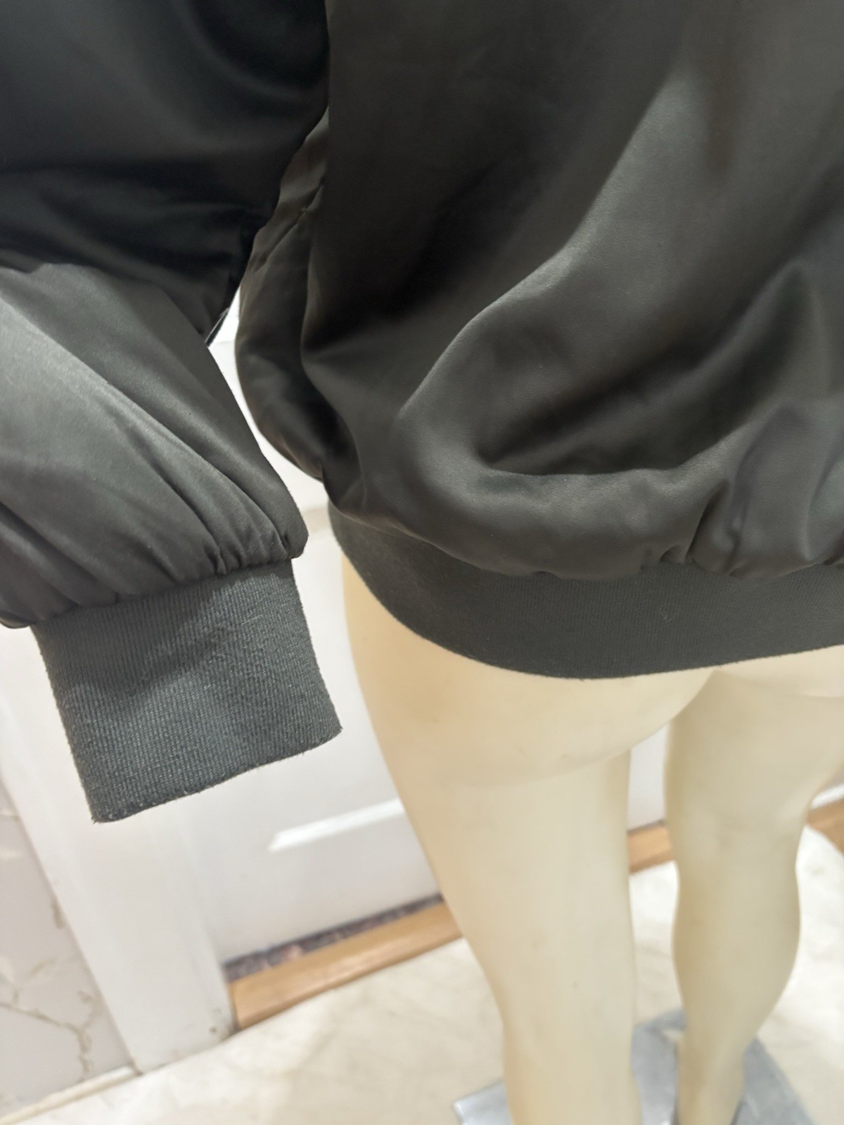 Zara Basic Lightweight Bomber Green Oversized Jac… - image 5