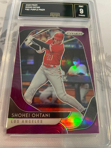 SHOHEI OHTANI ANGELS 2020 PRIZM PURPLE PRIZM # 162 GRADED 9 L@@@K